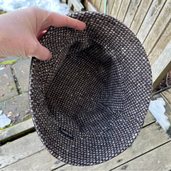 Flipside Hats Primo Reversible Bucket Hat Gray & Brown Wool Tweed & Gray Canvas - Picture 4 of 16